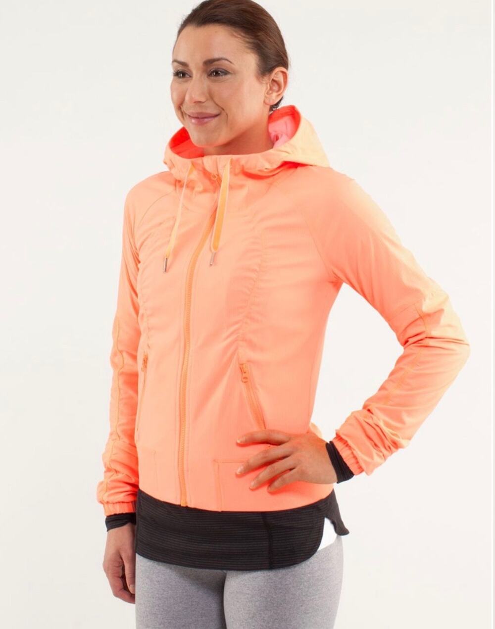Lululemon Street To Studio Jacket in Pop Orange Size 4